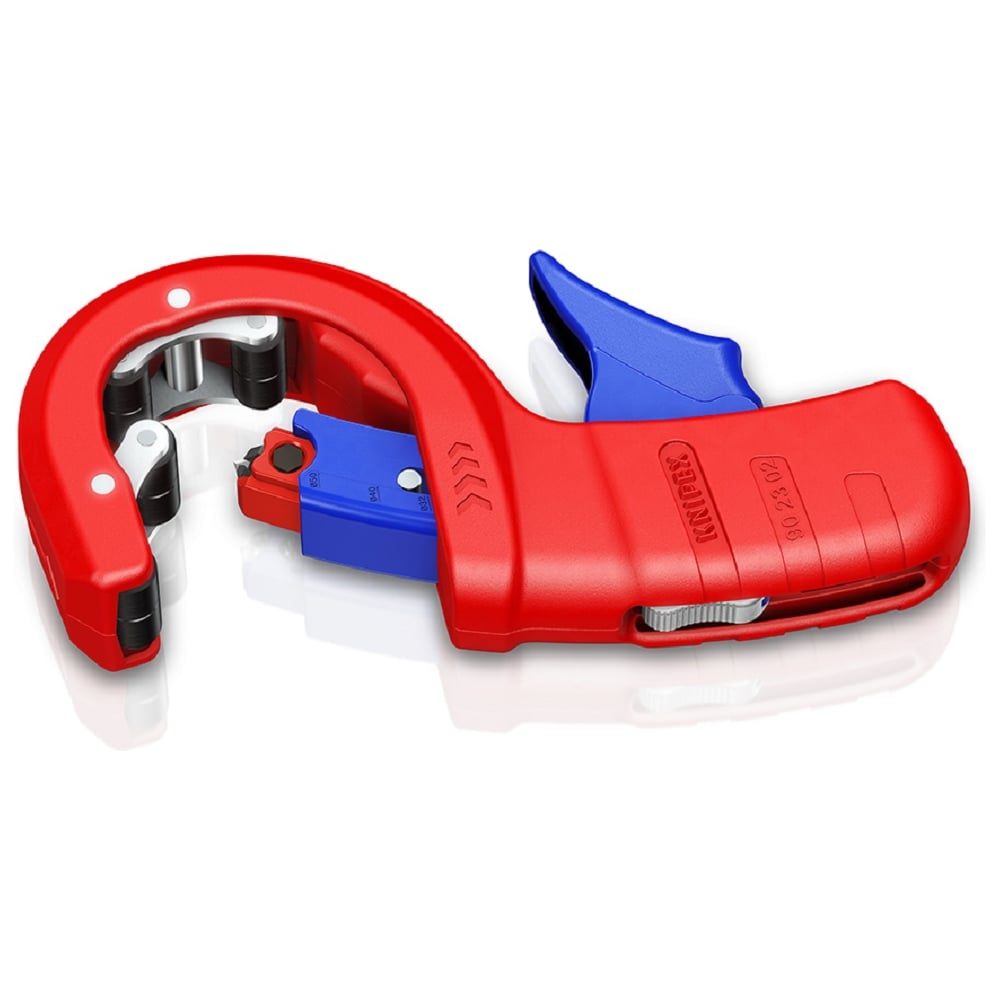 Изображение товара Труборез для канализационных пластиковых труб Knipex DPT50 диаметр 32/40/50 мм, толщина 2.5 - 3.5 мм, длина 202 мм BK KN-902302BK