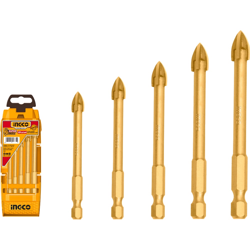 Изображение товара Набор сверл по стеклу INGCO AKD7058 для стекла и кафеля Изображение товара Набор сверл по стеклу INGCO AKD7058 для стекла и кафеля