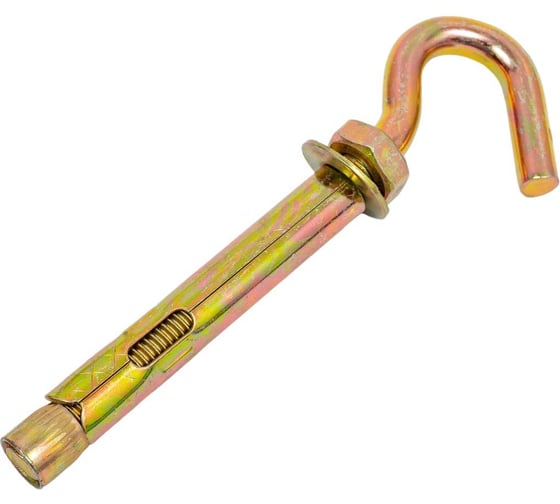 Изображение товара Анкерный болт ARNO INDUSTRIES 12х70 мм 5 шт, с Г образным крюком для крепления конструкций и подвеса оборудования AEF001207063098