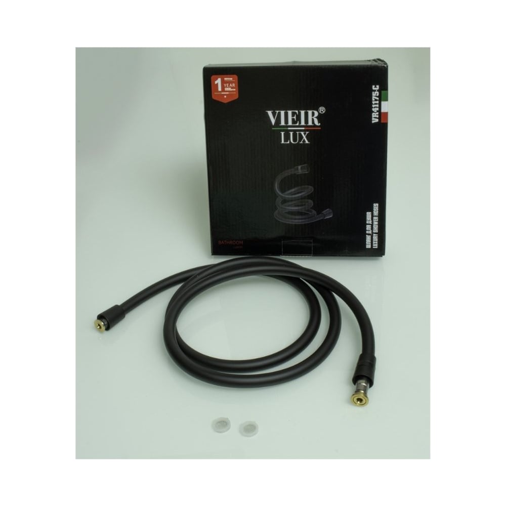 Изображение товара Шланг для душа ViEiR VR41150-C 1/2 x 1/2 черный силиконовый 1500 мм Изображение товара Шланг для душа ViEiR VR41150-C 1/2 x 1/2 черный силиконовый 1500 мм