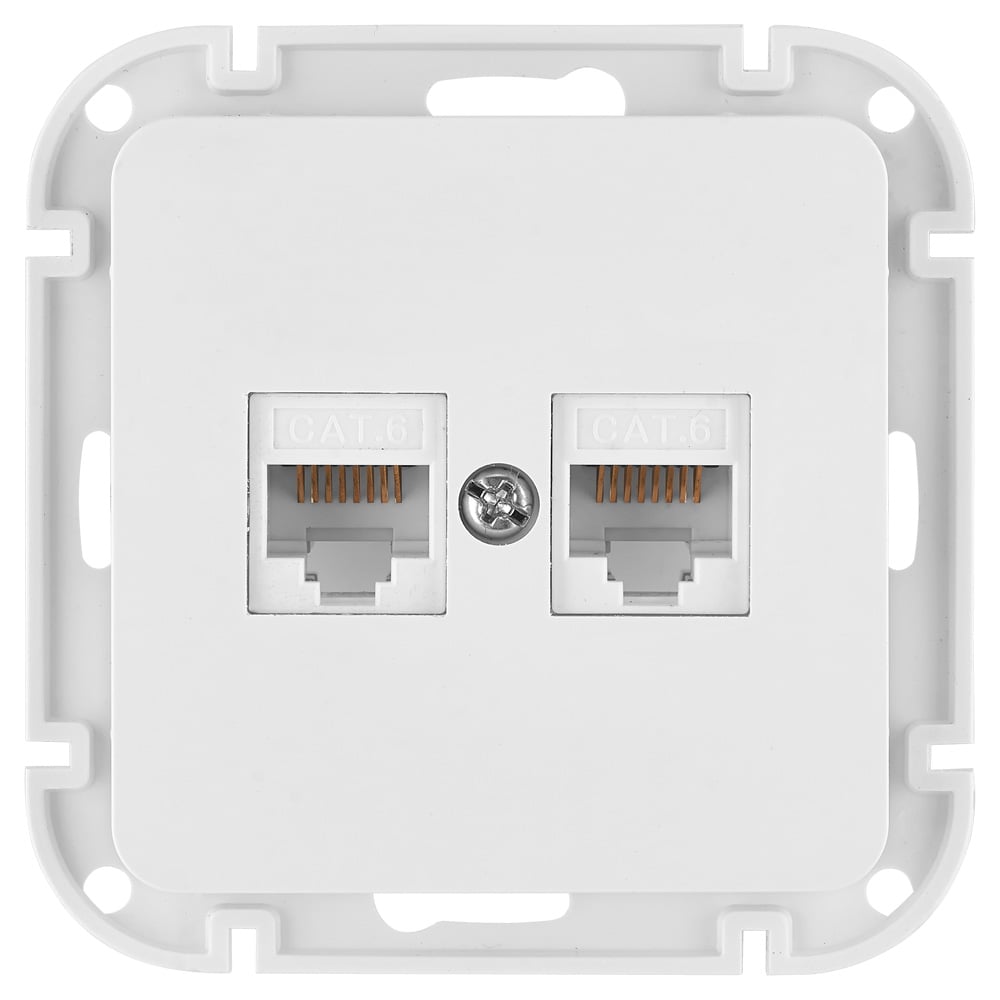 Изображение товара Механизм компьютерной розетки 2-местной Bylectrica кат 5е, СУ серия АСТРУМ, белый РК216-6512