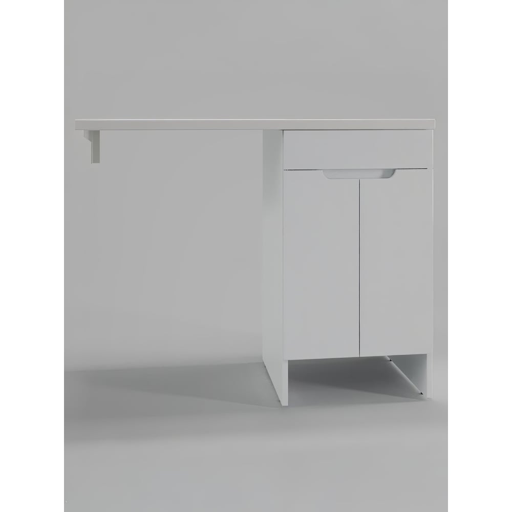 Изображение товара Тумба CLE CLE1100ANWH-D-SKR с правой раковиной 1097x481 мм, белый глянец