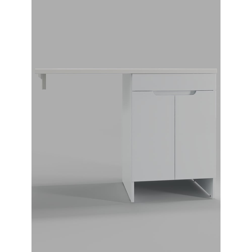 Изображение товара Тумба напольная с правой раковиной под стиральную машину Клин Agger 120 см, белый, CLE1200ANWH-D-SKR