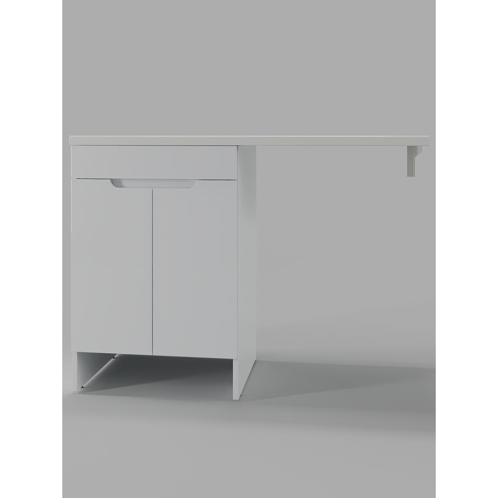 Изображение товара Тумба напольная с левой раковиной под стиральную машину Клин Agger 120 см, белый, CLE1200ANWH-D-SL