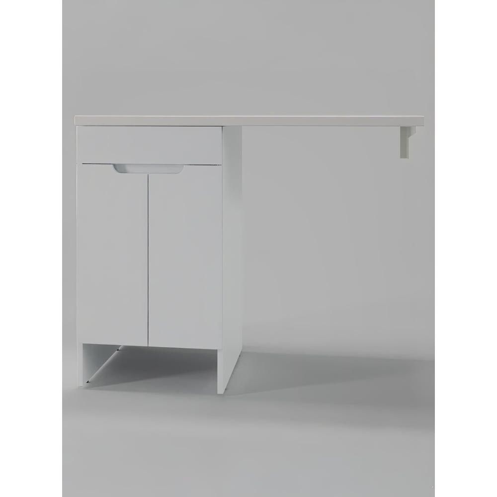 Изображение товара Тумба напольная с левой раковиной под стиральную машину Клин Agger 110 см, белый, CLE1100ANWH-D-SKL