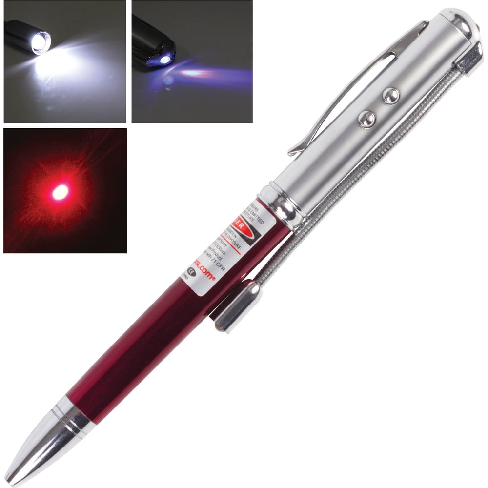 Изображение товара Указка лазерная ОФИСМАГ радиус 200 м, красный луч, LED фонарь, стилус, детектор купюр, ручка, TD-RP-36 236946