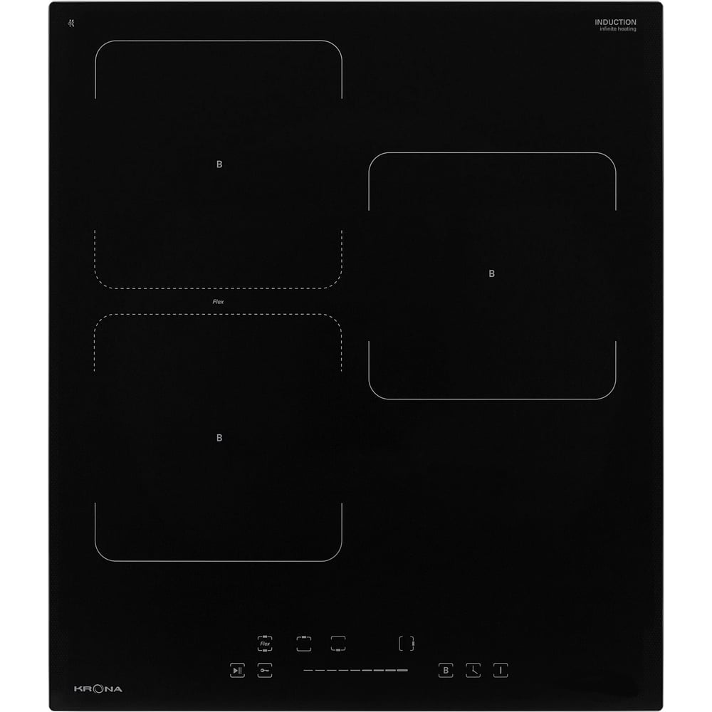Изображение товара Индукционная варочная поверхность Krona ERDE 45 BL 3BFTS с сенсорным управлением