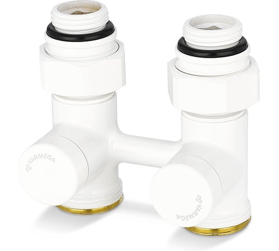 Изображение товара Узел нижнего подключения прямой Varmega белый, 1/2×3/4 EK, VMDV21-100415