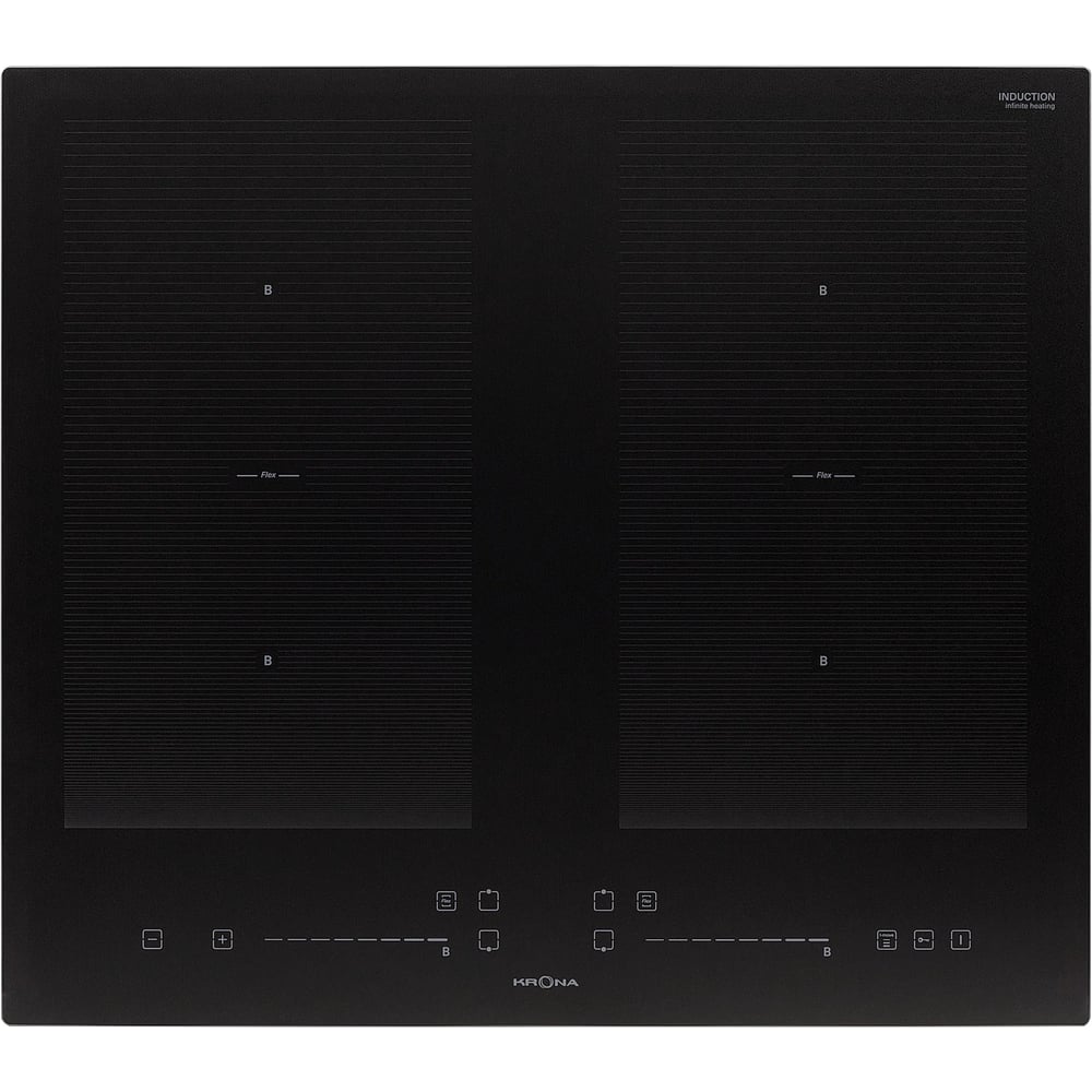 Изображение товара Индукционная Krona ONYX ih 60 BL Флекс 4 конфорки сенсорное управление