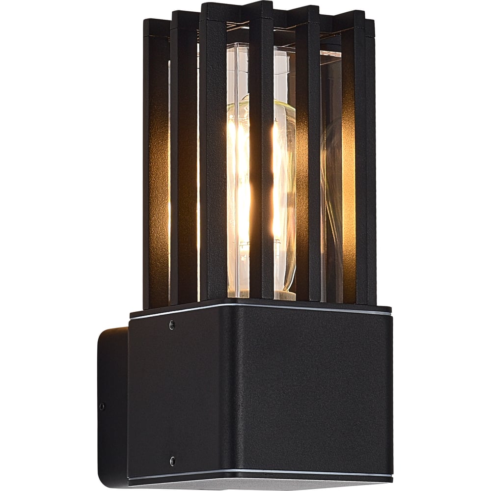 Изображение товара Светильник уличный настенный ST LUCE черный/черный E27 1*15W SL9018.401.01 Изображение товара Светильник уличный настенный ST LUCE черный/черный E27 1*15W SL9018.401.01