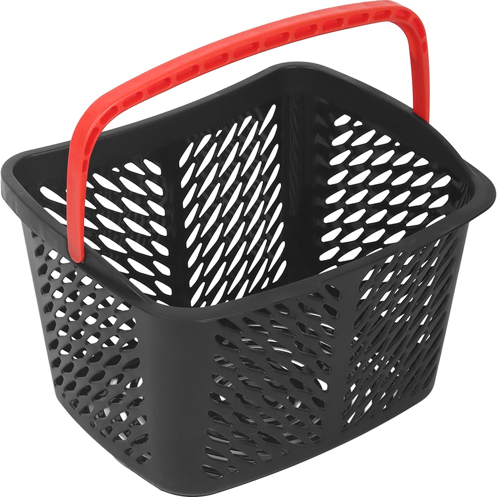 Изображение товара Корзина Reklime B20C.ECO черная с красной ручкой — 400×308×242 мм Изображение товара Корзина Reklime B20C.ECO черная с красной ручкой — 400×308×242 мм