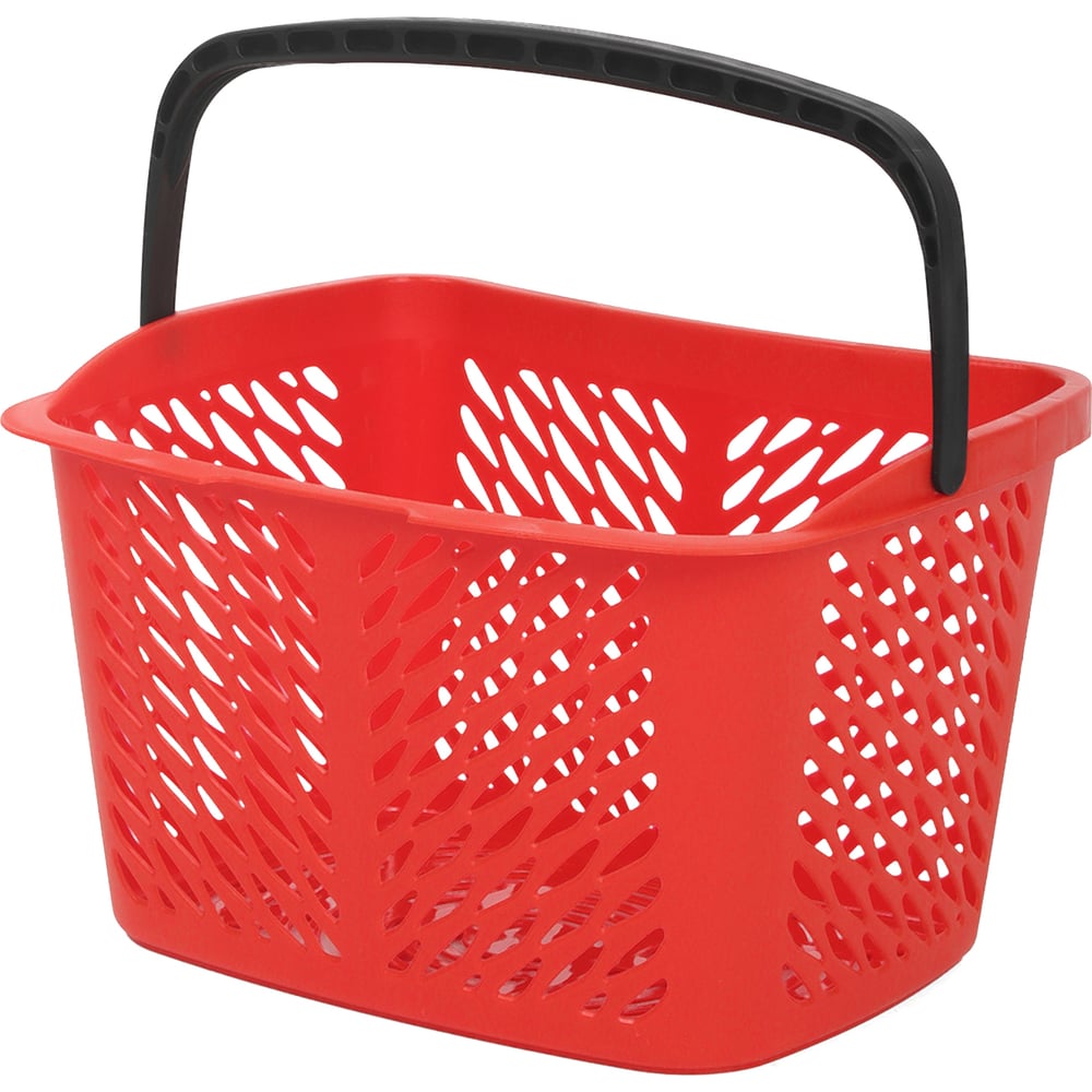 Изображение товара Корзина Reklime B20C.ECO Красная с черной ручкой Изображение товара Корзина Reklime B20C.ECO Красная с черной ручкой