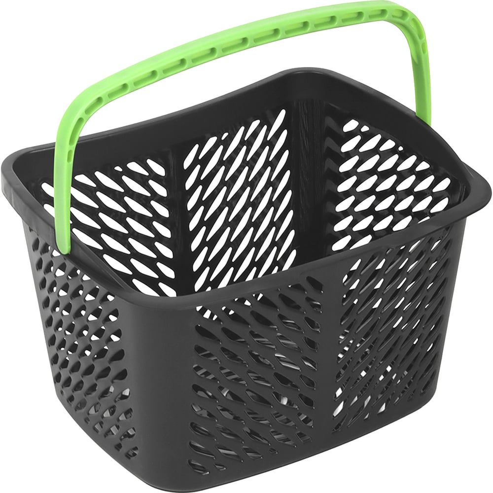 Изображение товара Корзина Reklime B20C.ECO Черная с Зеленой ручкой Изображение товара Корзина Reklime B20C.ECO Черная с Зеленой ручкой