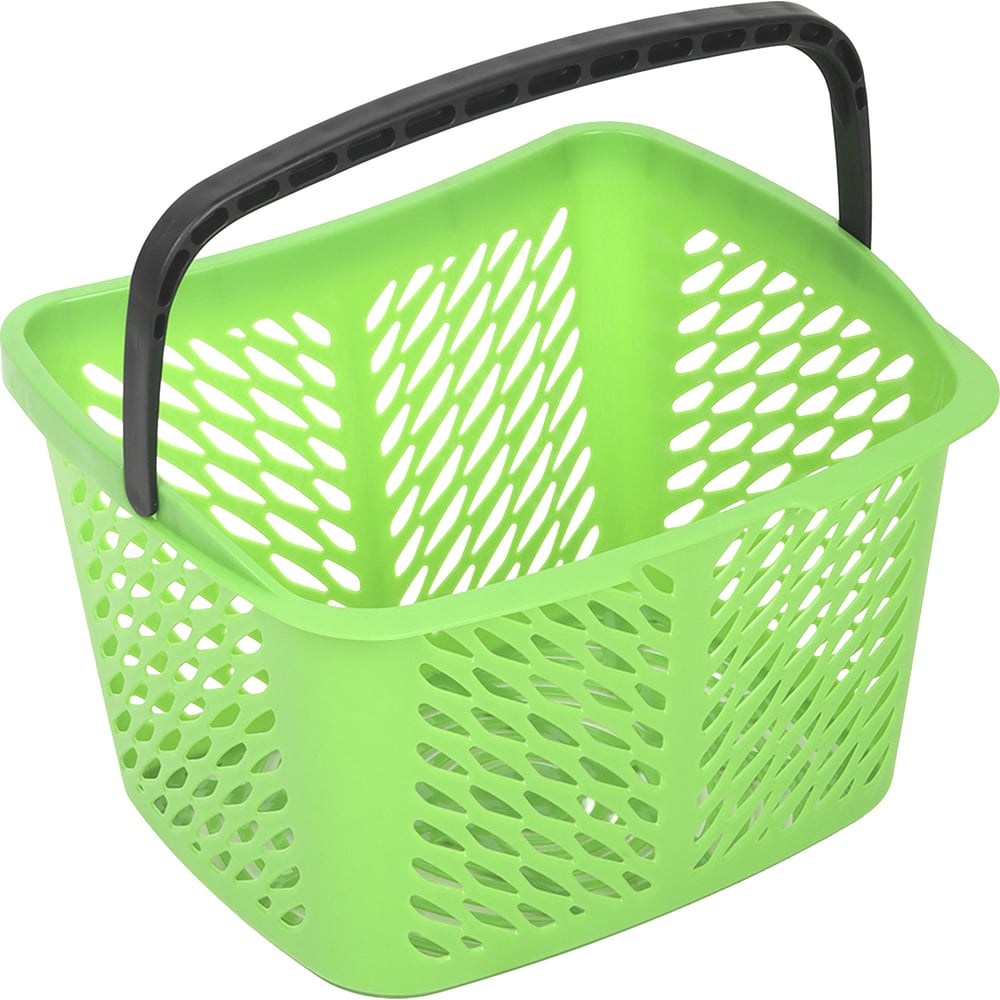 Изображение товара Покупательская корзина Reklime B20C.ECO, зеленая, ручка черная БП-00005198 Изображение товара Покупательская корзина Reklime B20C.ECO, зеленая, ручка черная БП-00005198