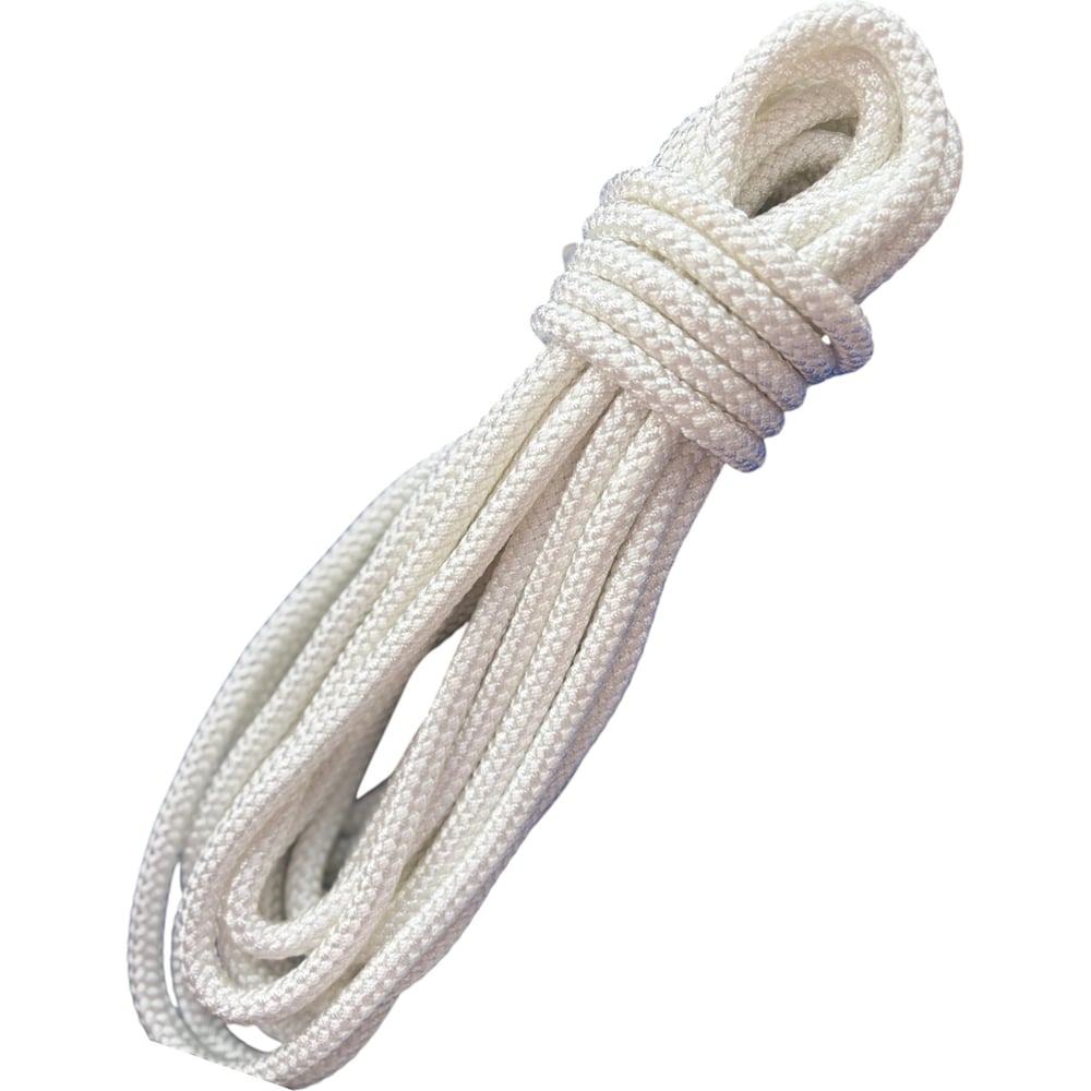 Изображение товара Веревка Шнурком КАПРОН ФАЛ ПА белый, 8ммх10м 8В845па100М10м