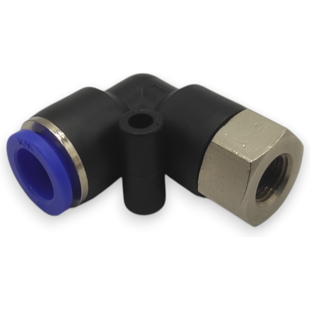 Изображение товара Фитинг угловой цанговый G1/8 10 мм KZPLF10-01G Изображение товара Фитинг угловой цанговый G1/8 10 мм KZPLF10-01G