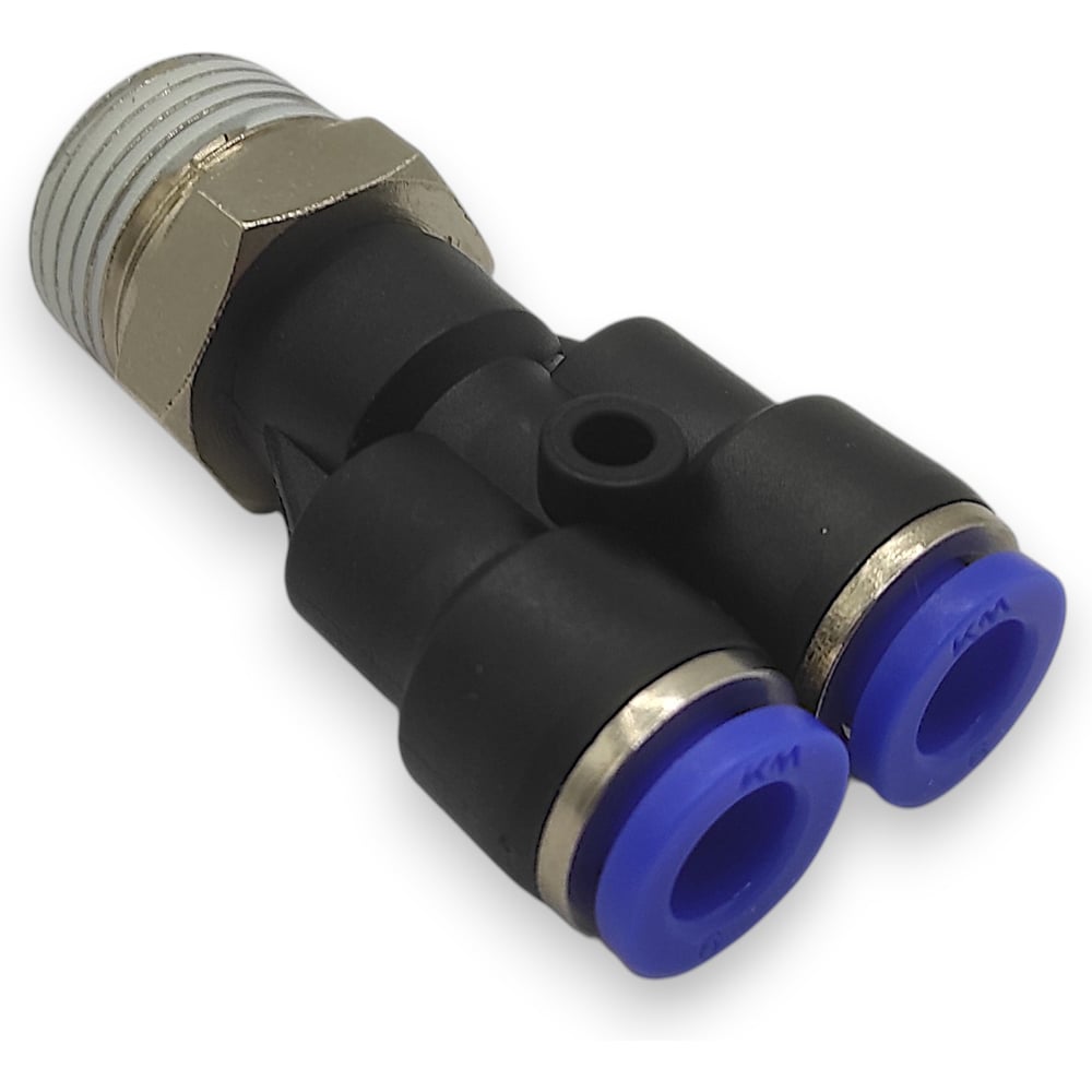 Изображение товара Тройник Контактная Механика KZPWT06-03P 6 мм, Y-образный, пластик/латунь