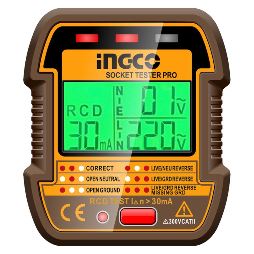 Изображение товара Тестер розеток INGCO HESST30011 90-240 В компактный