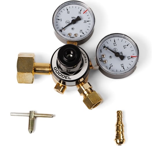 Изображение товара Редуктор углекислотный GOODEL УР-6-6 (корпус алюминий, крышка пластик, гайка сталь) GК4.03.06.06Al.01