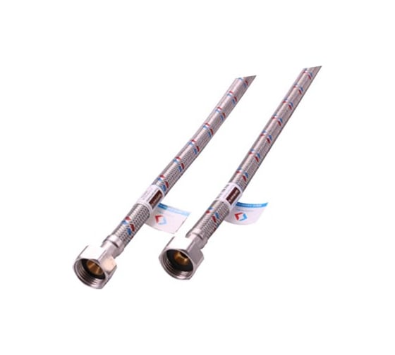 Изображение товара Подводка гибкая для воды ViEiR 4 шт 1/2 дюйма 30 см гайка гайка в нержавеющей оплетке BZN30 (V)