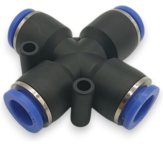 Изображение товара Фитинг четверик Контактная Механика трубка 8мм KZPZA08