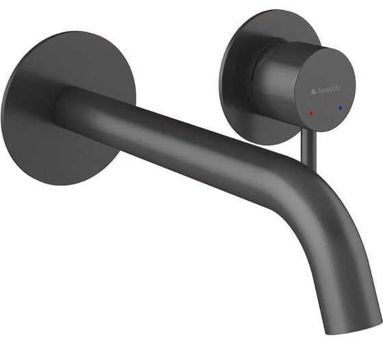 Изображение товара Смеситель для раковины настенного монтажа со скрытой частью AQUEDUTO CANO, оружейная сталь, CAN0445