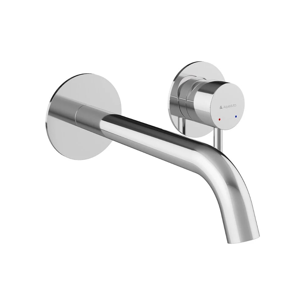 Изображение товара Смеситель AQUEDUTO CANO для раковины настенный хром 203 мм Изображение товара Смеситель AQUEDUTO CANO для раковины настенный хром 203 мм