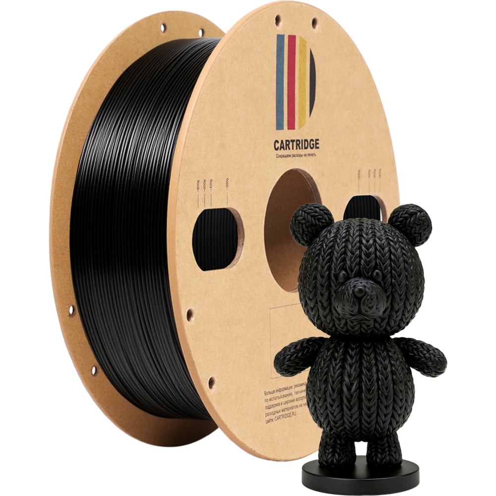 Изображение товара Пластик PETG CartriDge 357806 Черный 1.75 мм 1 кг Изображение товара Пластик PETG CartriDge 357806 Черный 1.75 мм 1 кг