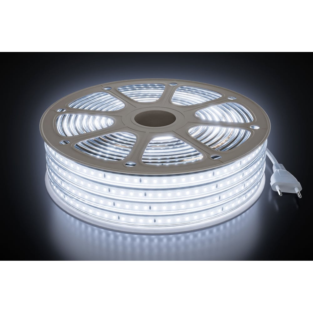 Изображение товара Комплект светодиодной ленты OGM 220В 6Вт/м, 400лм/м, 6500К, SMD2835, 120д/м, 15м, IP65 / SL-70