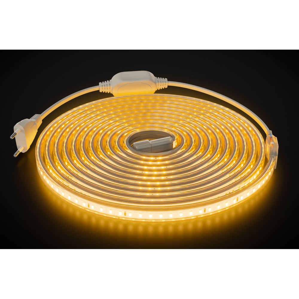 Изображение товара Комплект светодиодной ленты OGM 220В 6Вт/м, 400лм/м, 3000К, SMD2835, 120д/м, 5м, IP65 / SL-65 Изображение товара Комплект светодиодной ленты OGM 220В 6Вт/м, 400лм/м, 3000К, SMD2835, 120д/м, 5м, IP65 / SL-65