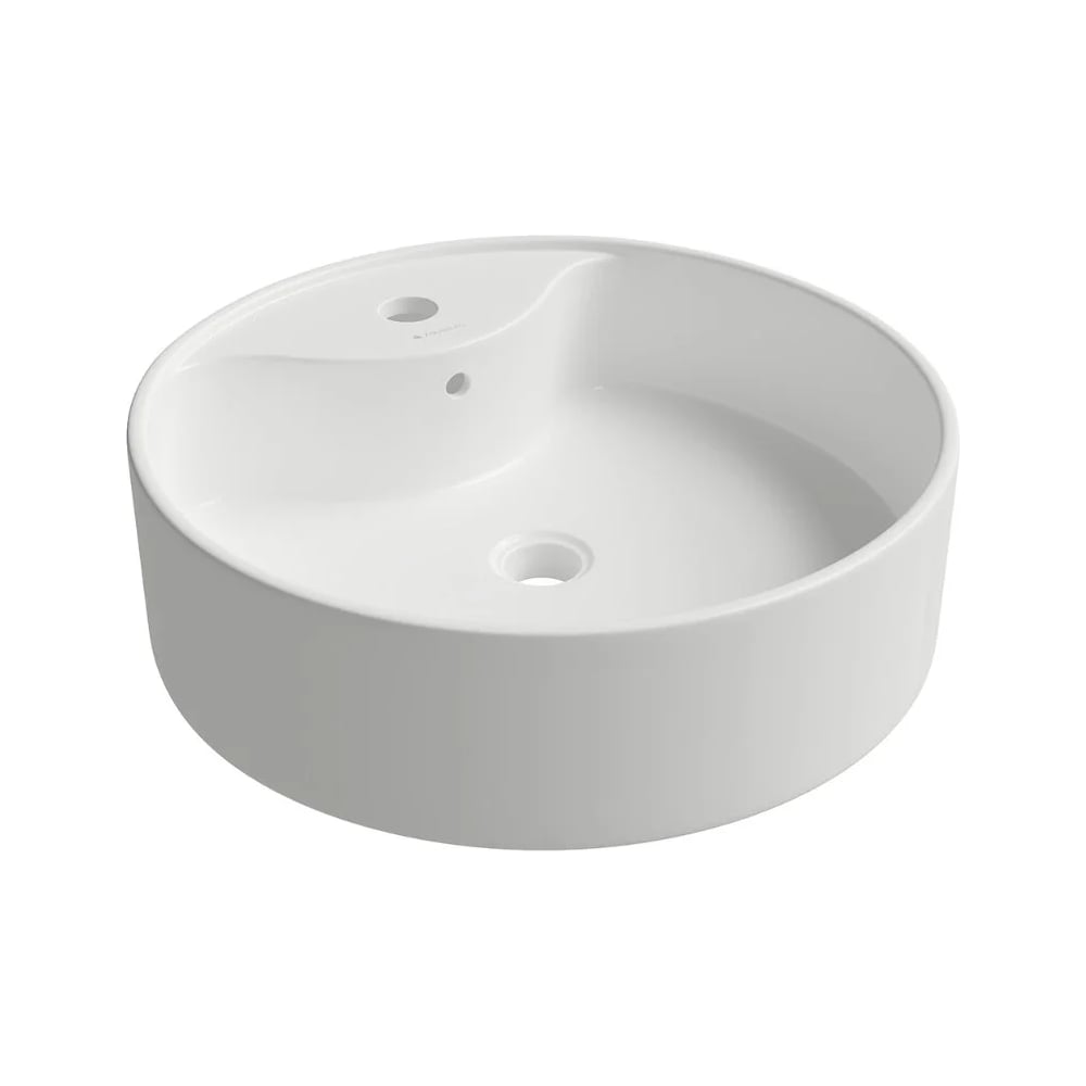 Изображение товара Раковина накладная круглая с отверстием под смеситель AQUEDUTO ESPIRAL D460 белый глянцевый ESP0610