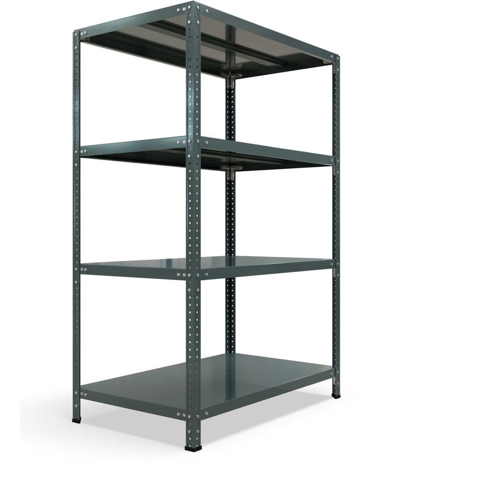 Изображение товара Стеллаж металлический IRONMEBEL Нексус 1000, 1500х800х500 мм, 4 полки, серый графит M-NEX-1500-0805-4T