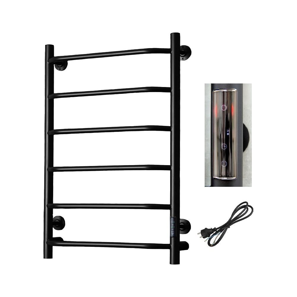 Изображение товара Полотенцесушитель Тругор Пэк сп 6 80х50 черный ВГП - сенсор НФ-00000239