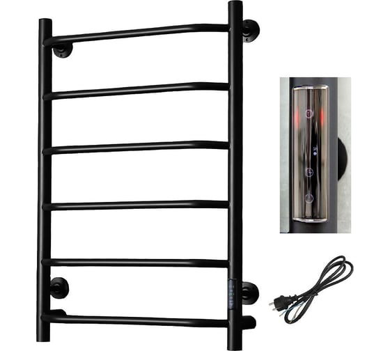 Изображение товара Полотенцесушитель Тругор Пэк сп 6 80х50 черный ВГП - сенсор НФ-00000239