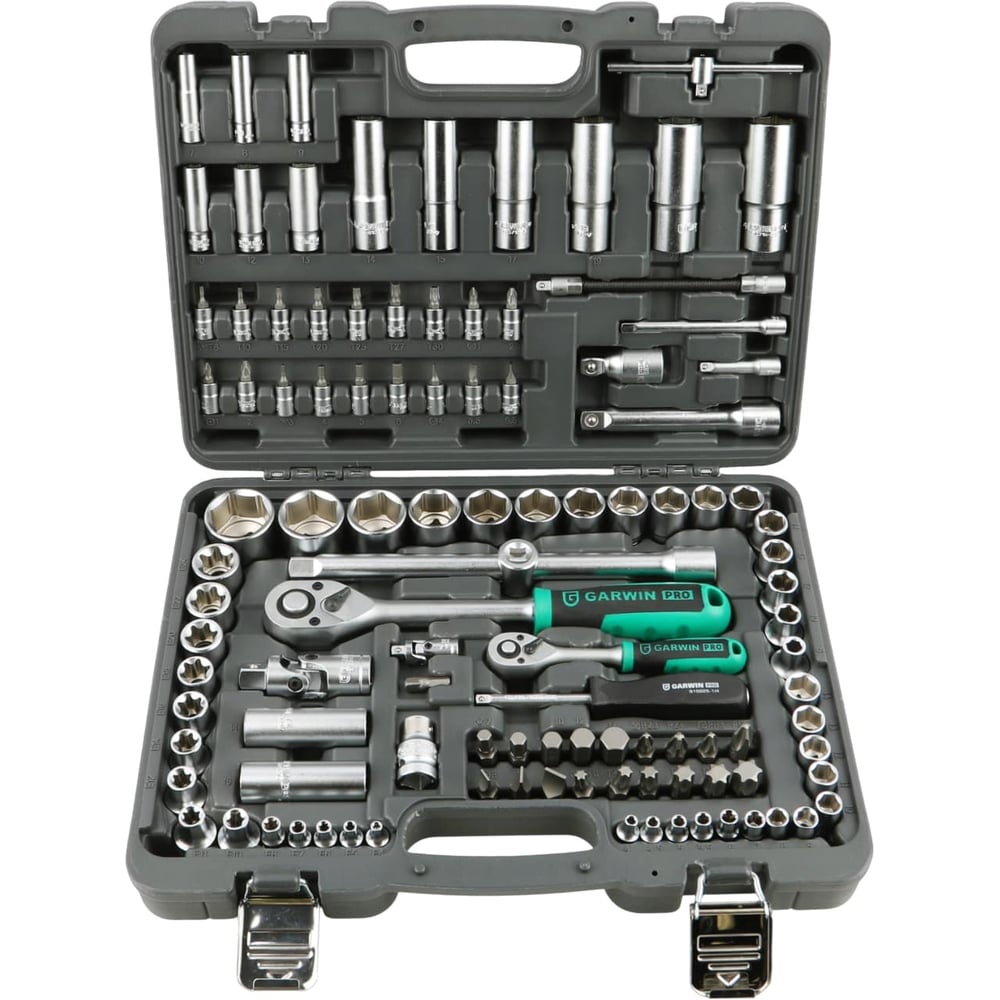 Изображение товара Набор GARWIN 1/4 и 1/2 дюйма 108 предметов 641080 Изображение товара Набор GARWIN 1/4 и 1/2 дюйма 108 предметов 641080