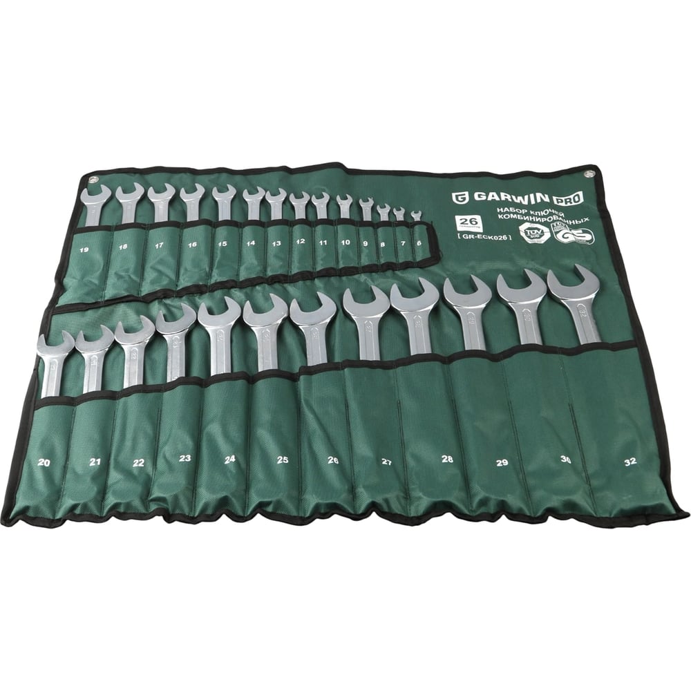 Изображение товара Набор ключей комбинированных GARWIN 26 предметов 6-32 мм GR-ECK026
