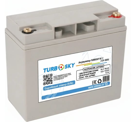 Изображение товара Аккумулятор (12V 17 A*h) Turbosky UC-1
