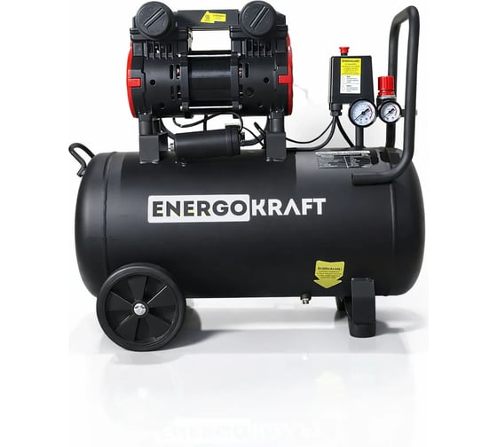 Изображение товара Компрессор ENERGOKRAFT 50 л/ресивер 1500 Вт 320 л/мин AIR-X 50/320PRO Kit-4 8 атм безмасляный 00-00002767