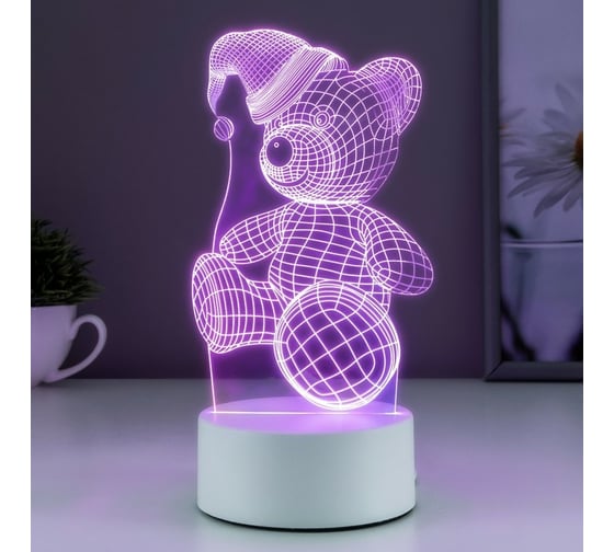 Изображение товара Светильник RISALUX "Мишка в шапке" LED RGB от сети 4814576