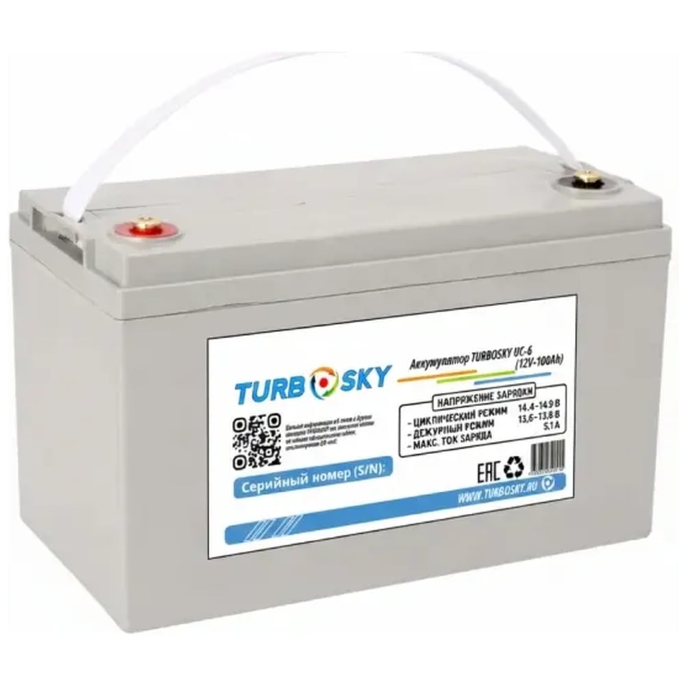 Изображение товара Аккумулятор (12V 100 A*h) Turbosky UC-6