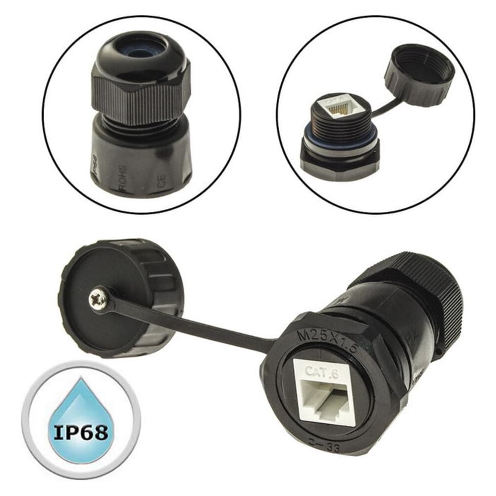 Изображение товара Разъем RUICHI RJ45M25Z1-6AG1 Герметичный 8P