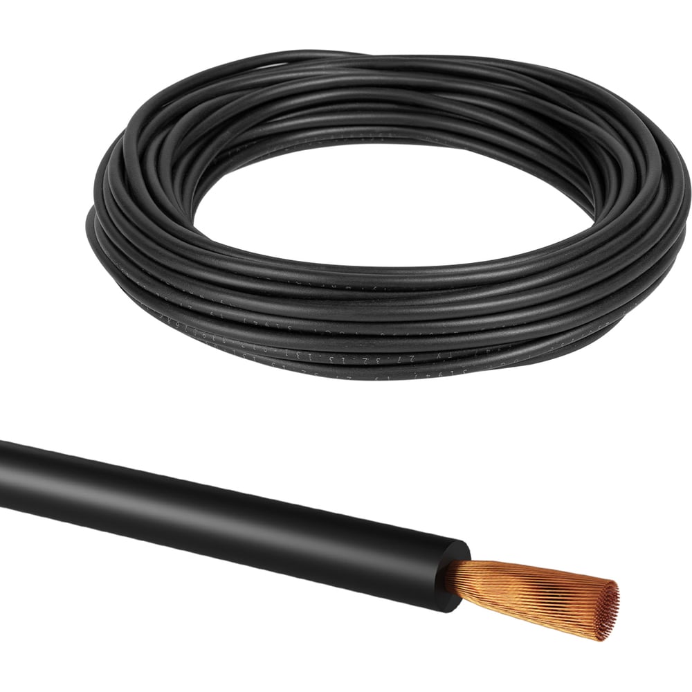 Изображение товара Провод TDM ELECTRIC ПуГВнг(А)-LS 1х10 ГОСТ (10м), черный TDM SQ0124-2736