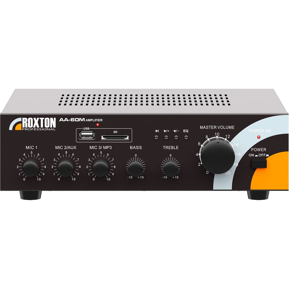Изображение товара Усилитель Roxton AA-60M 60 Вт 100/70В и 4-8 Ом MP3/USB/SD