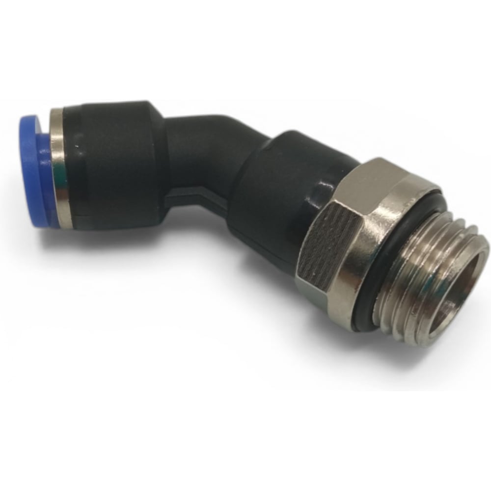 Изображение товара Фитинг цанговый угловой Контактная Механика 45,трубка 6мм, G1/4 KPL45 06-02G