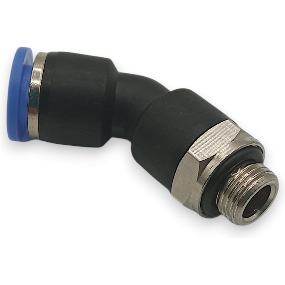 Изображение товара Фитинг цанговый угловой Контактная Механика 45,трубка 8мм, G1/8 KPL45 08-01G