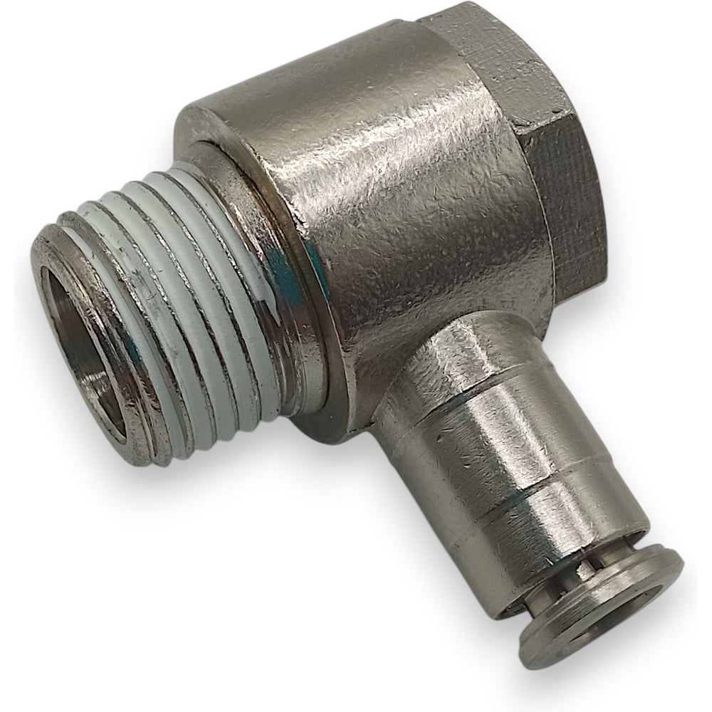 Изображение товара Фитинг угловой Контактная Механика KEMH08-04P-A 1/2M-8 мм никелированная латунь