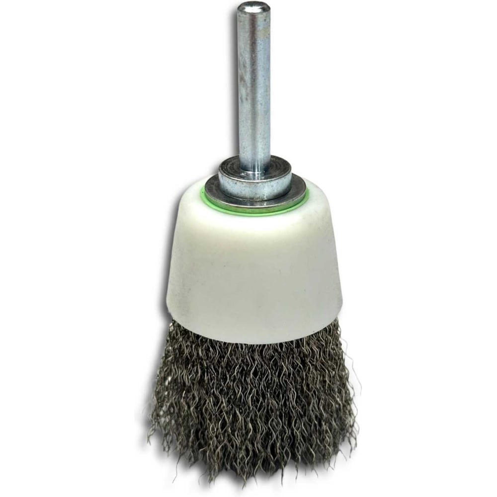 Изображение товара Щетка чашка Lessmann 40 мм волнистая нержавеющая сталь 0,25 мм хвостовик 6 мм