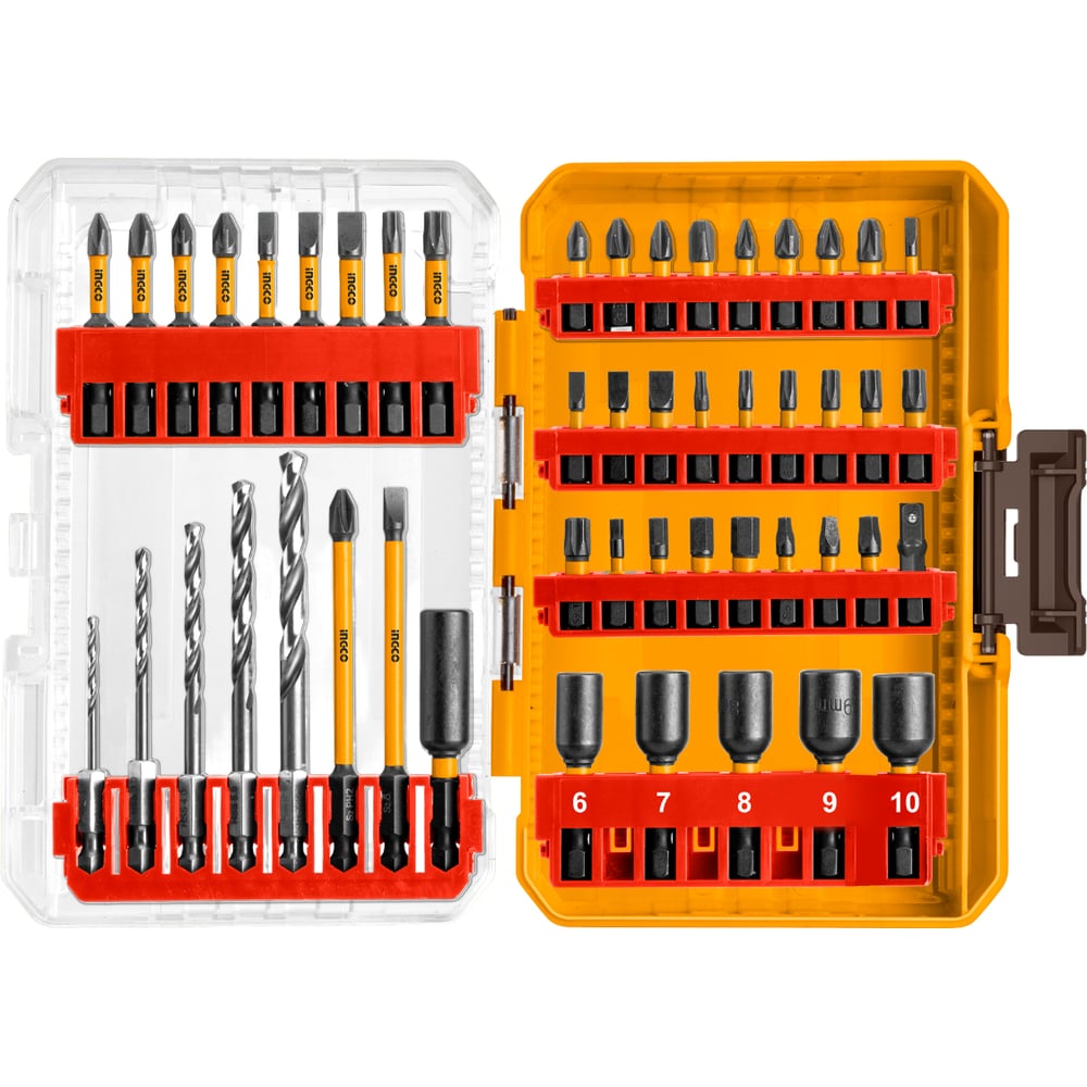 Изображение товара Набор бит INGCO AKDL24906 Ударные SL/PH/PZ/T/TT с адаптером