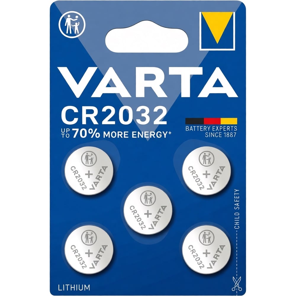 Изображение товара Батарейки Varta Lithium CR2032 BL5 6032101415 RPL00365
