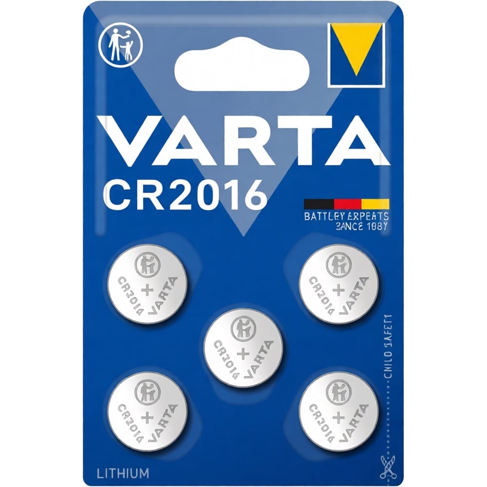 Изображение товара Батарейки Varta Lithium CR2016 BL5 6016101415 RPL00361
